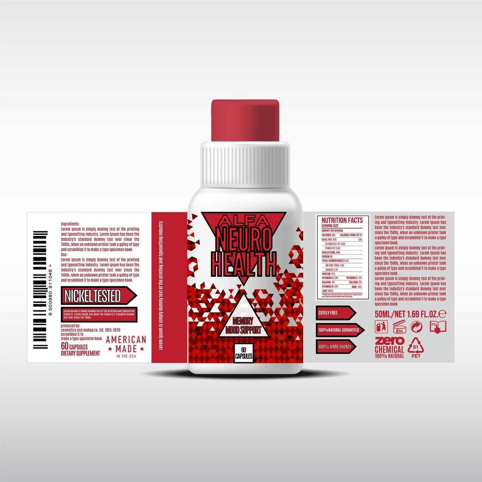 fles labelontwerp, verpakking ontwerpsjabloon, labelontwerp, mock up design label gratis vector sjabloon