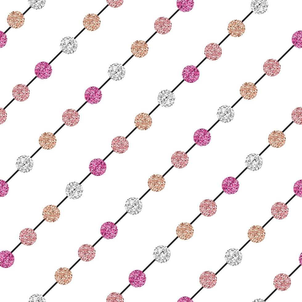 naadloze valantine patroon achtergrond met roze glitter stipvorm vector