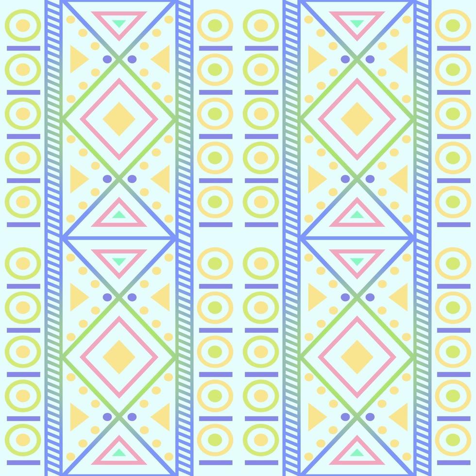 naadloze veelkleurige inheemse patroonachtergrond met geometrische vorm vector