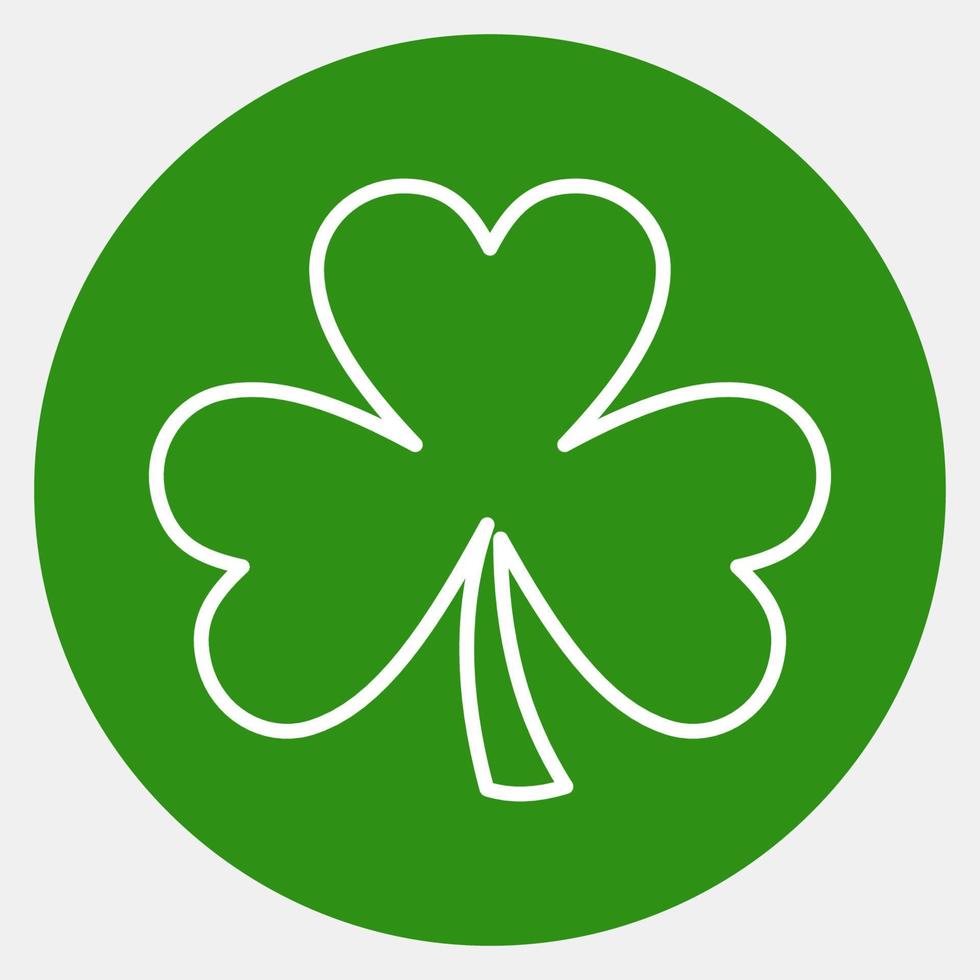 icoon drie blad Klaver. st. Patrick dag viering elementen. pictogrammen in groen stijl. mooi zo voor afdrukken, affiches, logo, partij decoratie, groet kaart, enz. vector