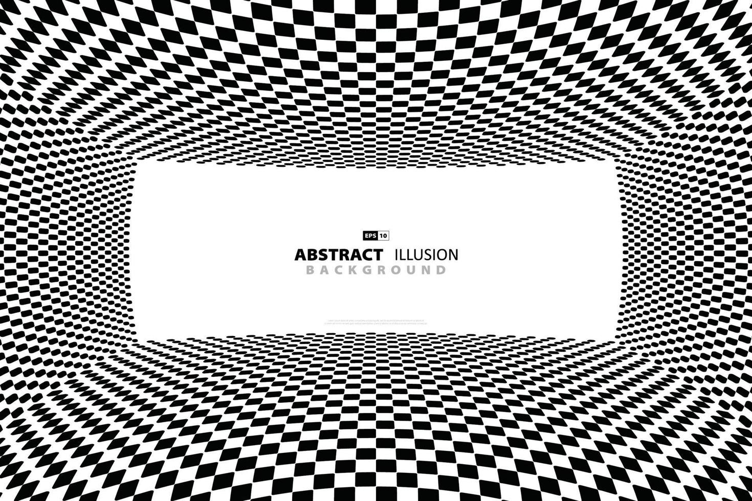 abstracte zwart-wit vierkant patroon optische ontwerp achtergrond. illustratie vector