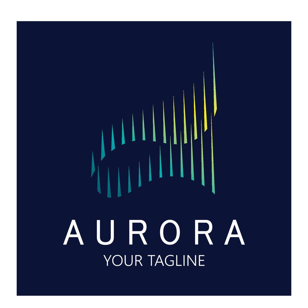 Aurora logo ontwerp icoon illustratie vector sjabloon