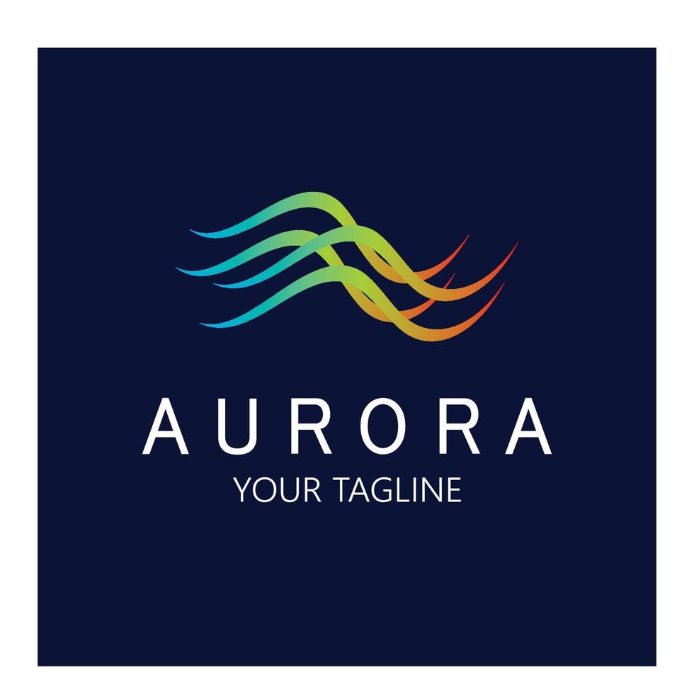 Aurora logo ontwerp icoon illustratie vector sjabloon