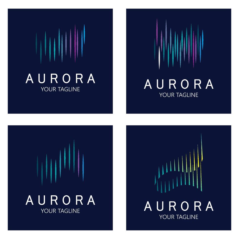 Aurora logo ontwerp icoon illustratie vector sjabloon