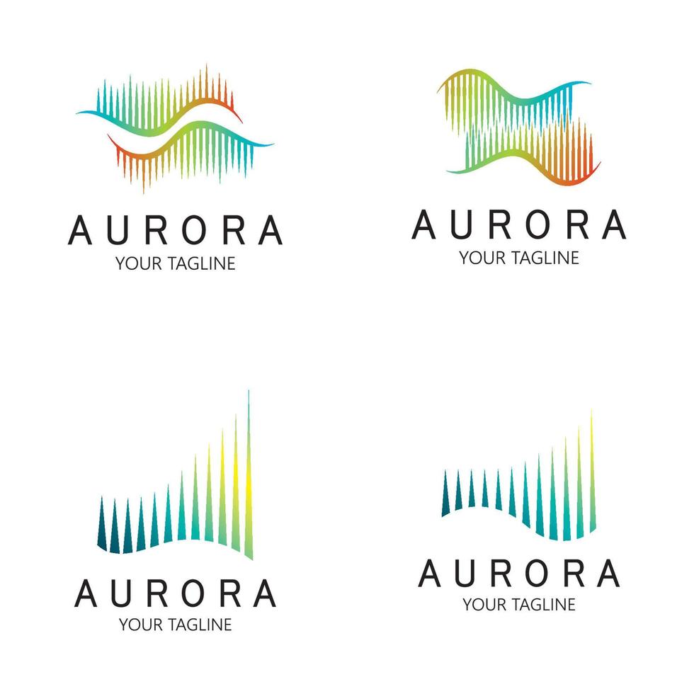 Aurora logo ontwerp icoon illustratie vector sjabloon