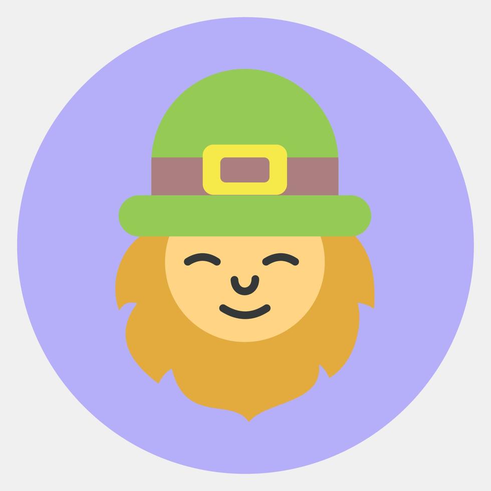 icoon elf van Ierse folklore. st. Patrick dag viering elementen. pictogrammen in kleur maat stijl. mooi zo voor afdrukken, affiches, logo, partij decoratie, groet kaart, enz. vector