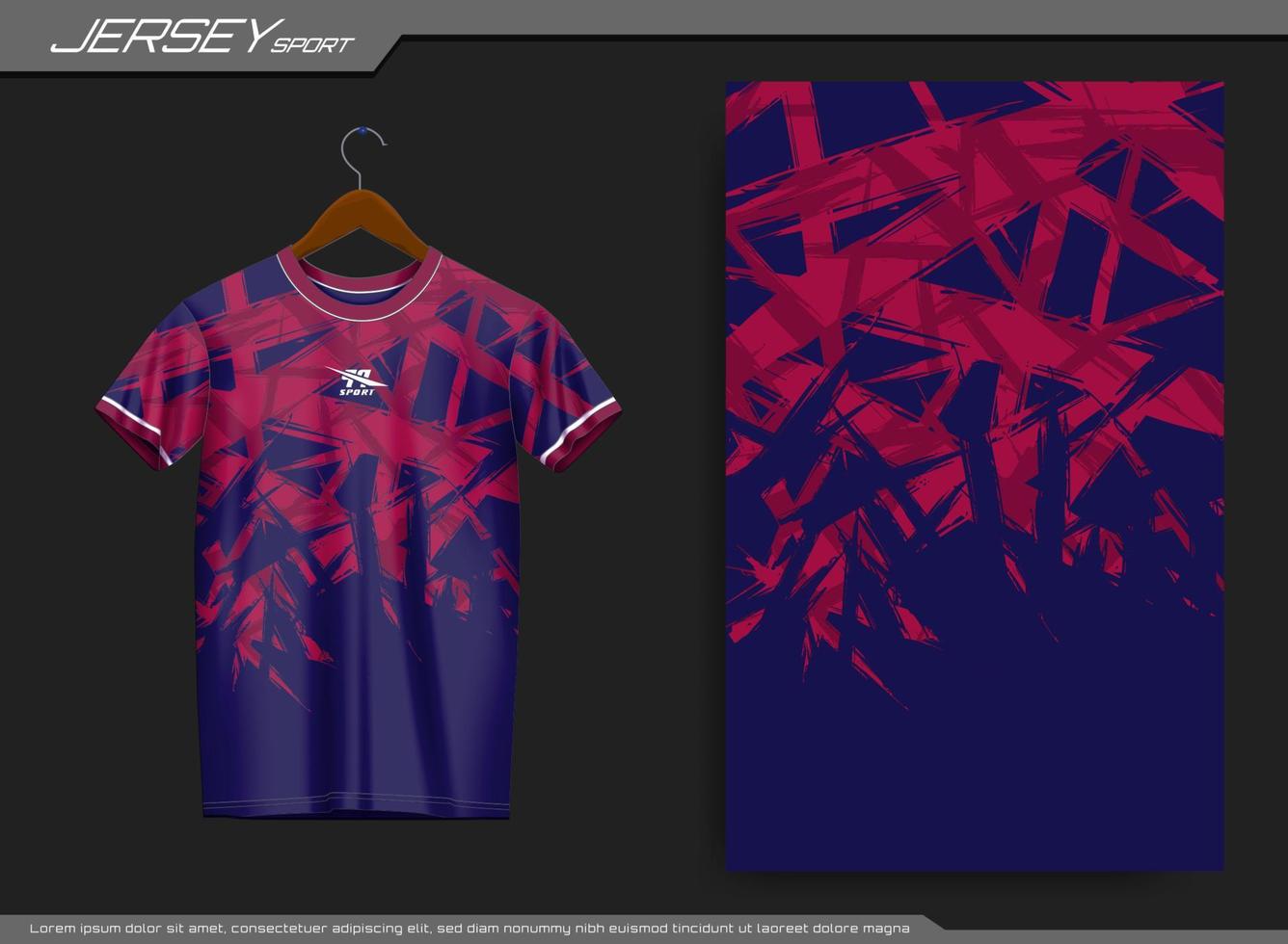 Jersey sport- t-shirt. voetbal Jersey mockup voor voetbal club. geschikt voor Jersey, achtergrond, poster, enz. vector