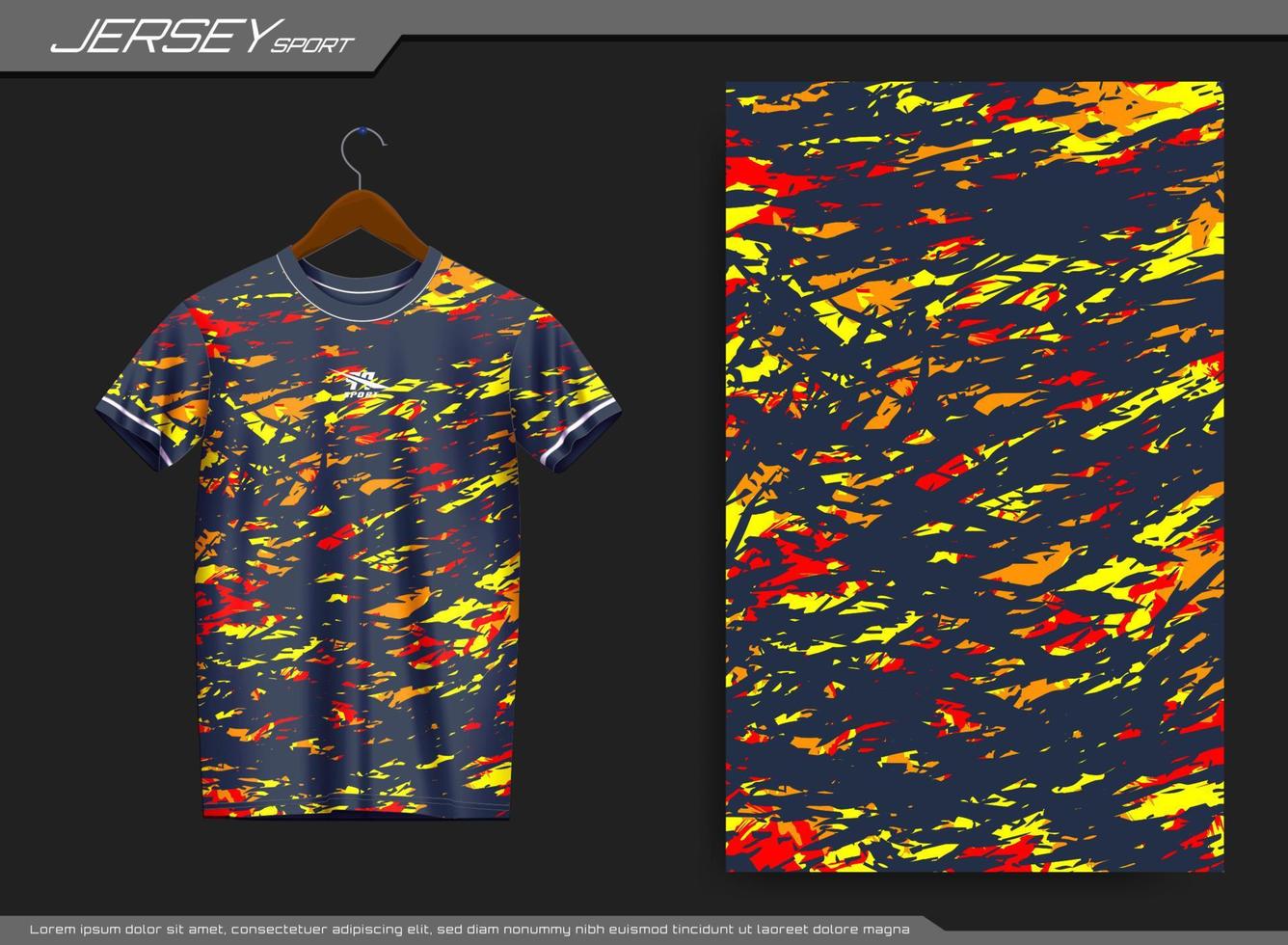 Jersey sport- t-shirt. voetbal Jersey mockup voor voetbal club. geschikt voor Jersey, achtergrond, poster, enz. vector