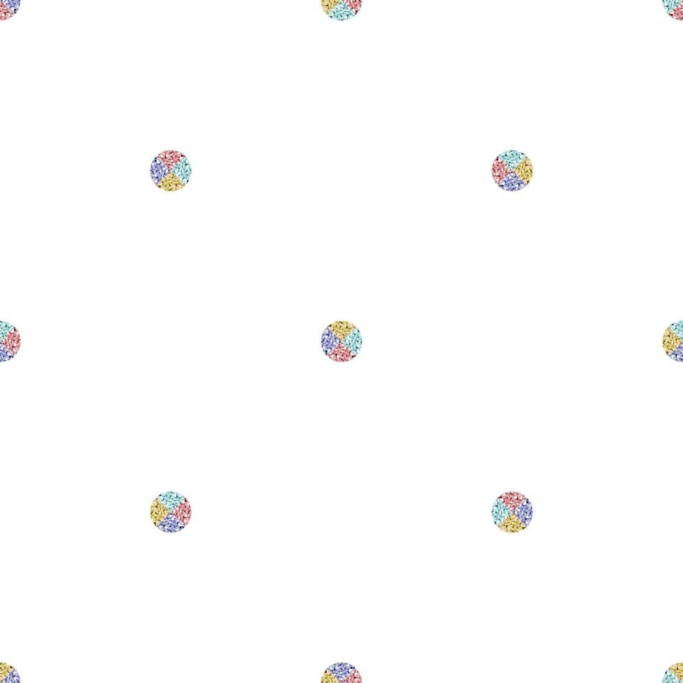 naadloze eenvoudige geometrische patroon achtergrond met pastel glitter polka dot vector