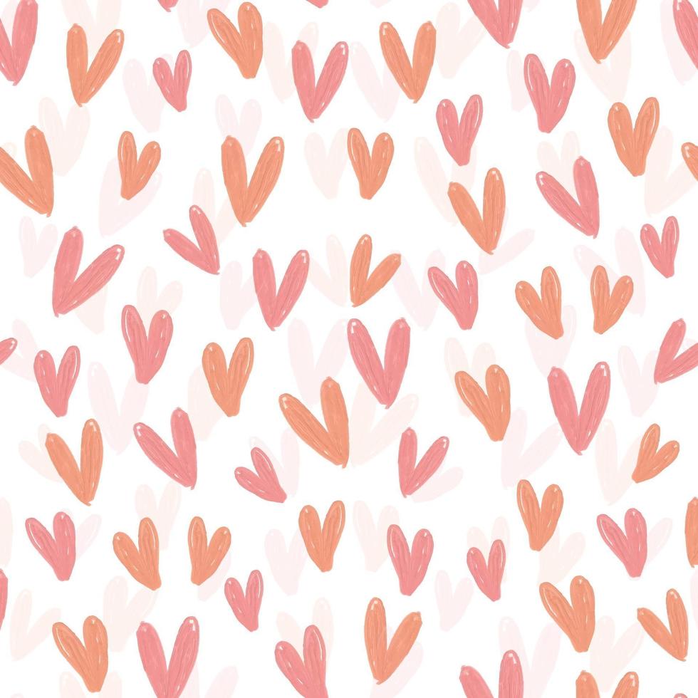 naadloze schattig valentijn dag patroon achtergrond van hartvorm vector
