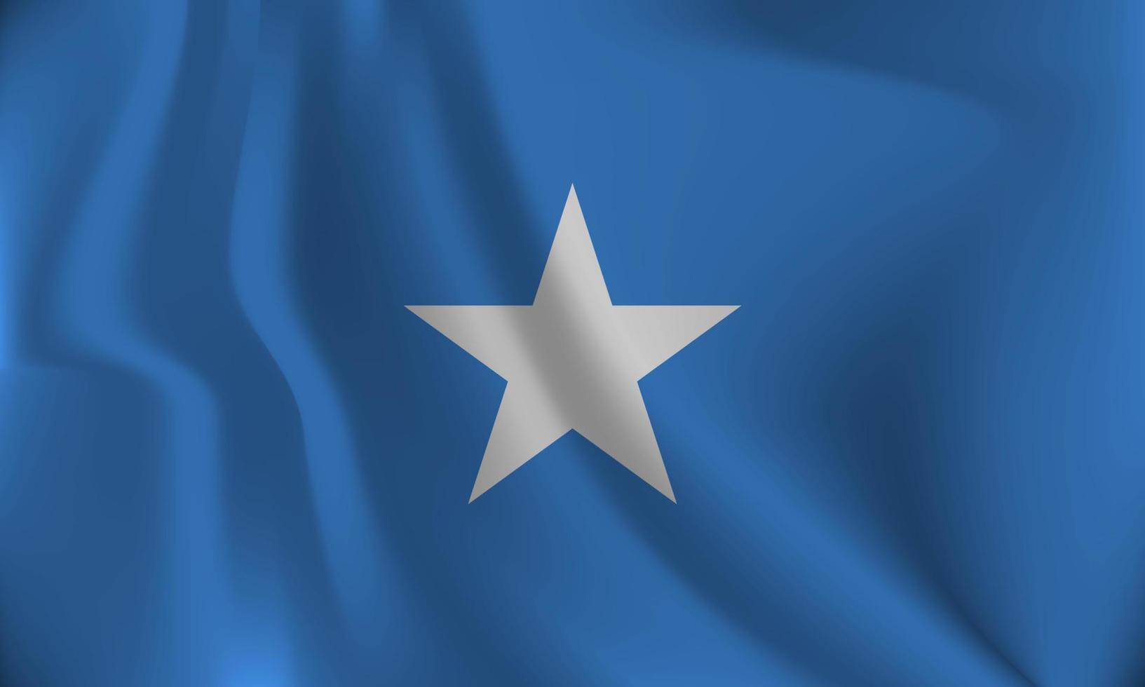 vlag van Somalië, met een golvend effect ten gevolge naar de wind. vector