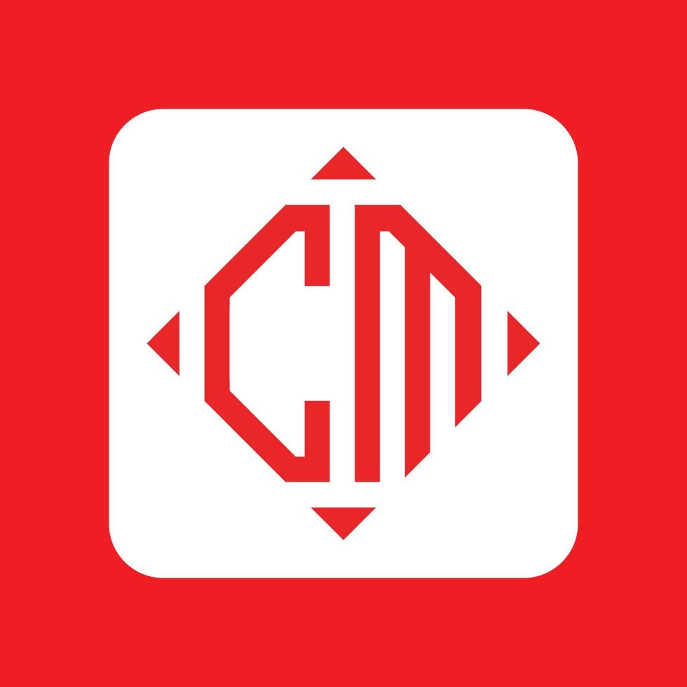 creatief gemakkelijk eerste monogram cm logo ontwerpen. vector
