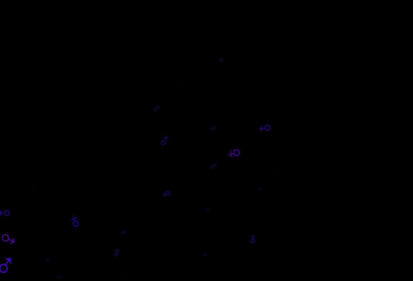 donkerpaarse vectortextuur met mannelijke, vrouwelijke pictogrammen. vector