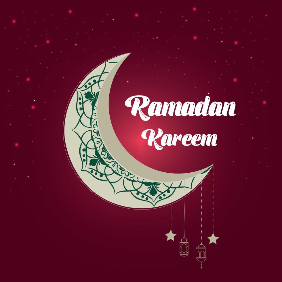 vector Ramadan kareem groet kaart ontwerp met Islamitisch achtergrond