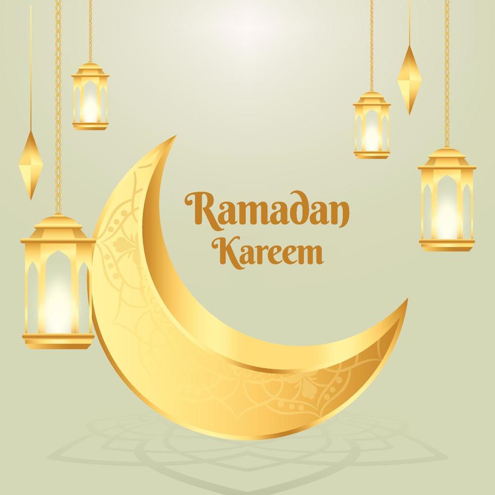 vector Ramadan kareem groet kaart ontwerp met Islamitisch achtergrond