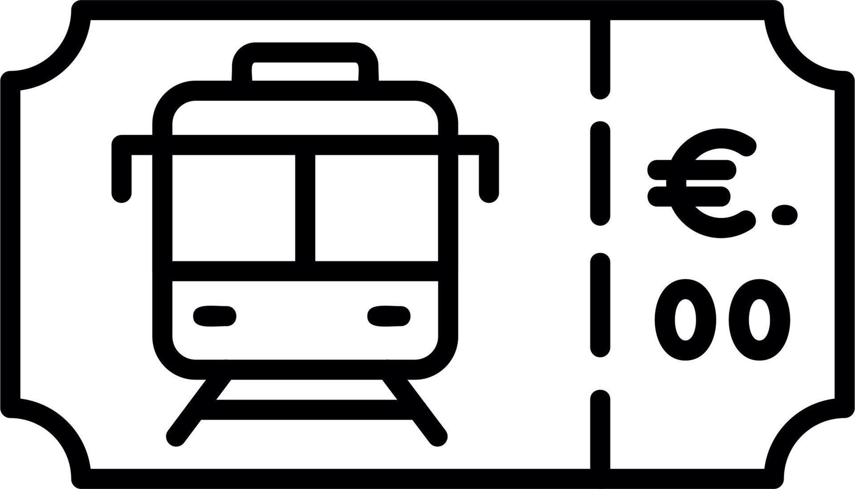 trein ticket vector icoon