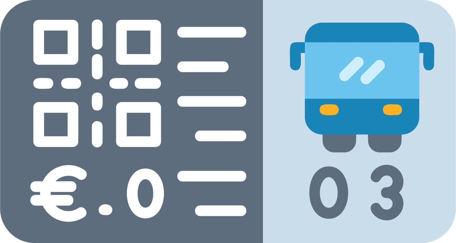 bus ticket vector icoon