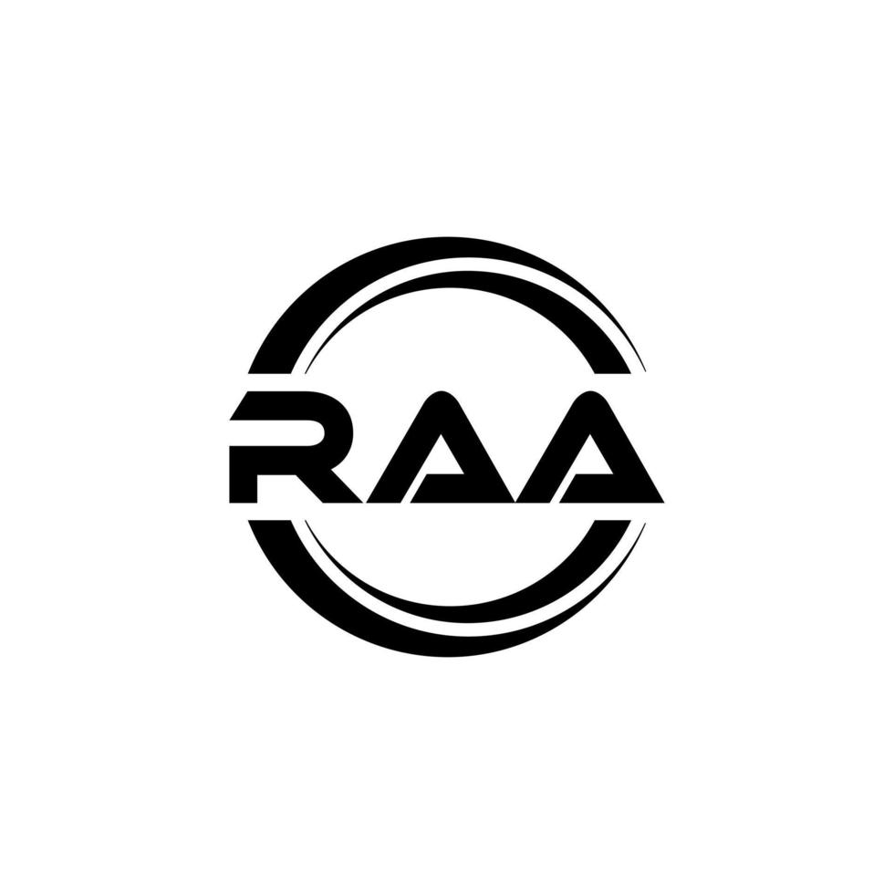raa brief logo ontwerp in illustratie. vector logo, schoonschrift ontwerpen voor logo, poster, uitnodiging, enz.