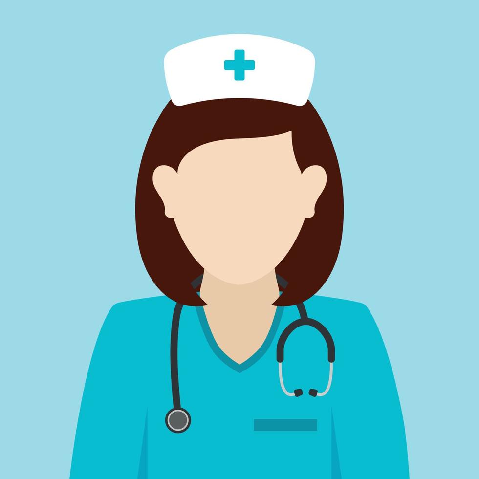 verpleegster avatar clip art icoon vector illustratie medisch onderhoud