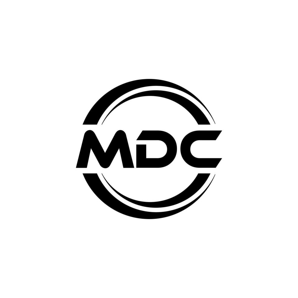 mdc brief logo ontwerp in illustratie. vector logo, schoonschrift ontwerpen voor logo, poster, uitnodiging, enz.