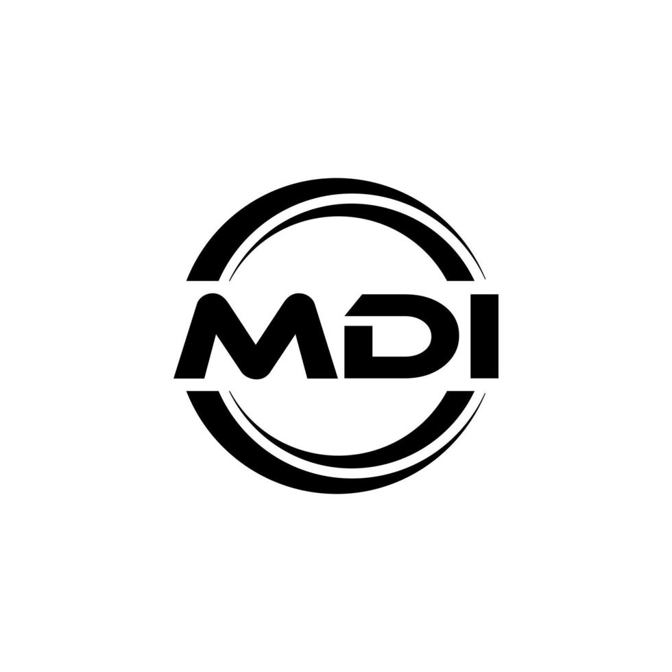 mdi brief logo ontwerp in illustratie. vector logo, schoonschrift ontwerpen voor logo, poster, uitnodiging, enz.