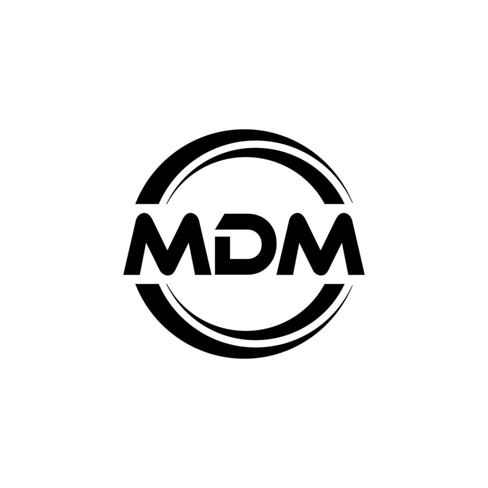 mdm brief logo ontwerp in illustratie. vector logo, schoonschrift ontwerpen voor logo, poster, uitnodiging, enz.