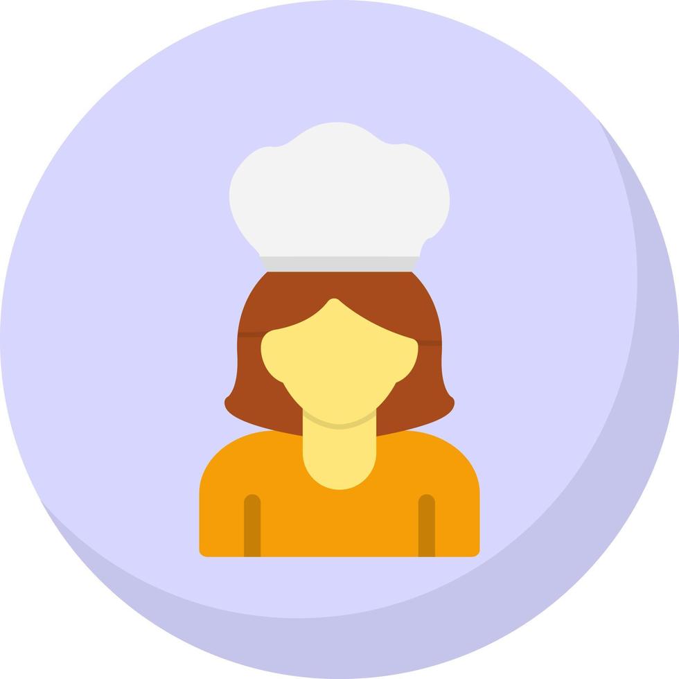 chef vrouw vector icoon ontwerp