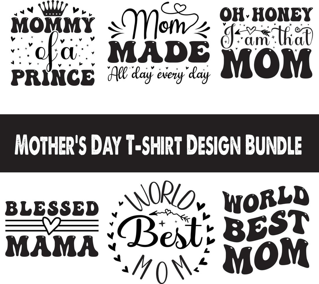 moeder dag t-shirt ontwerp bundel vector