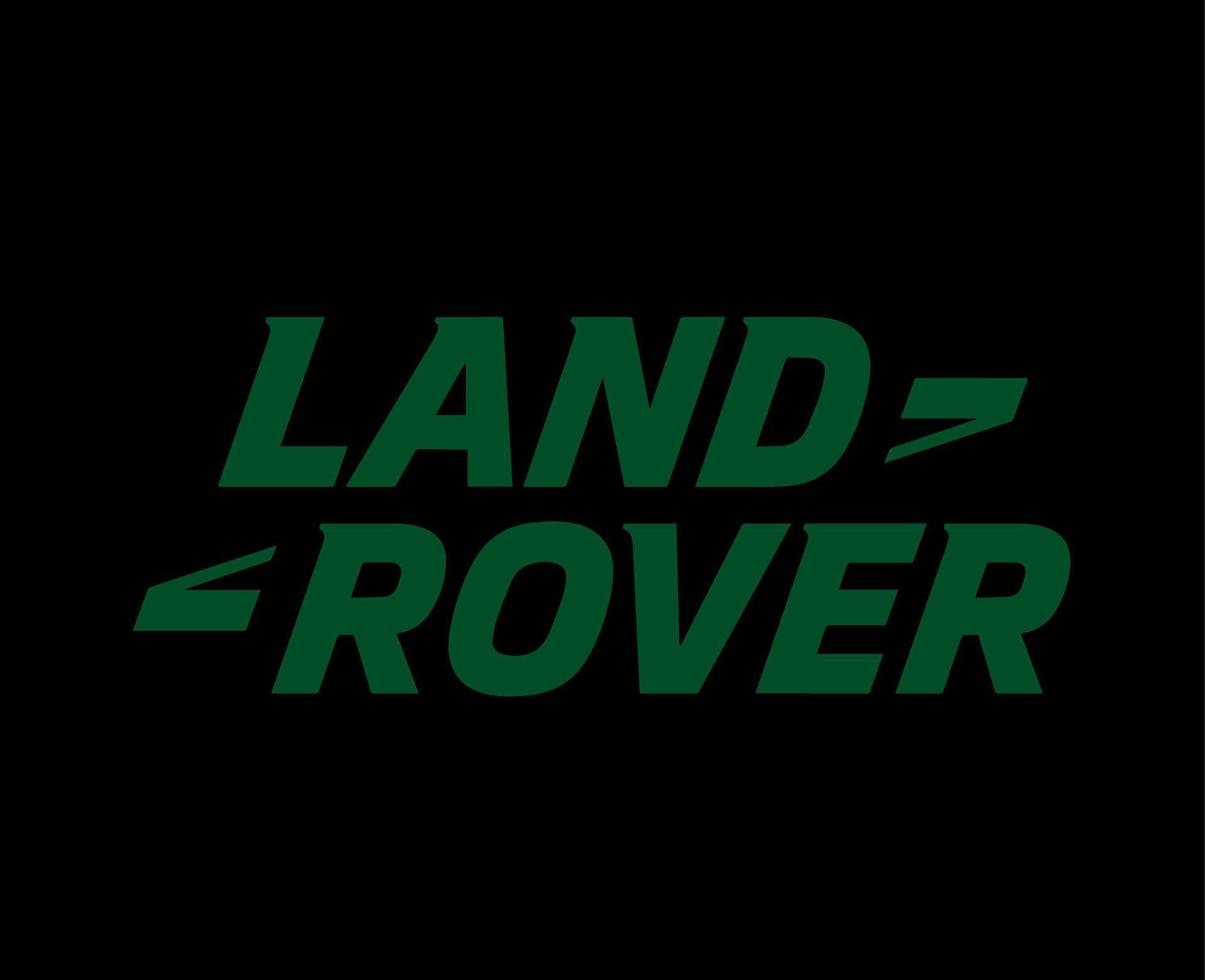 land- rover merk logo auto symbool naam groen ontwerp Brits auto- vector illustratie met zwart achtergrond