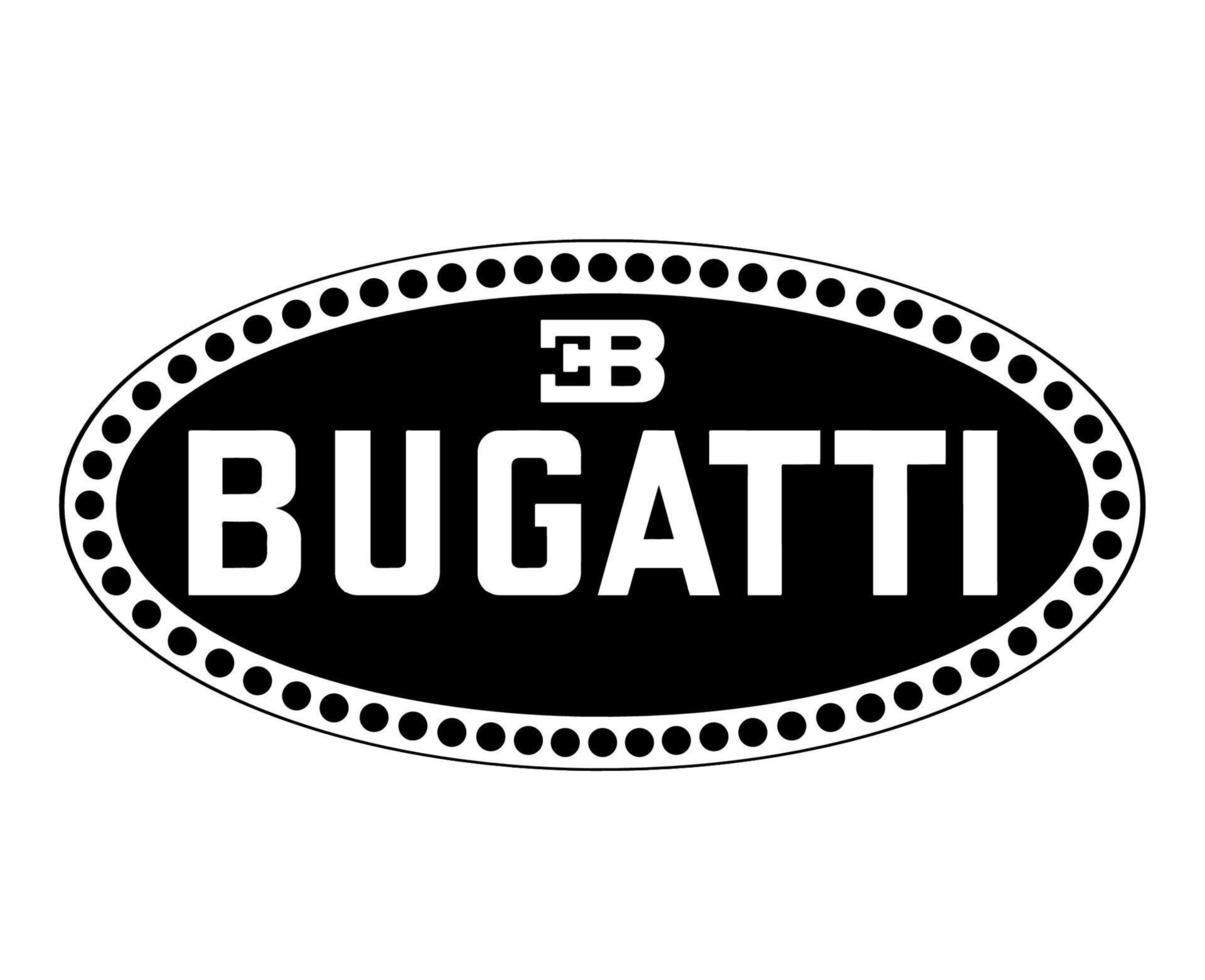 bugatti merk logo symbool zwart ontwerp Frans auto's auto- vector illustratie met wit achtergrond