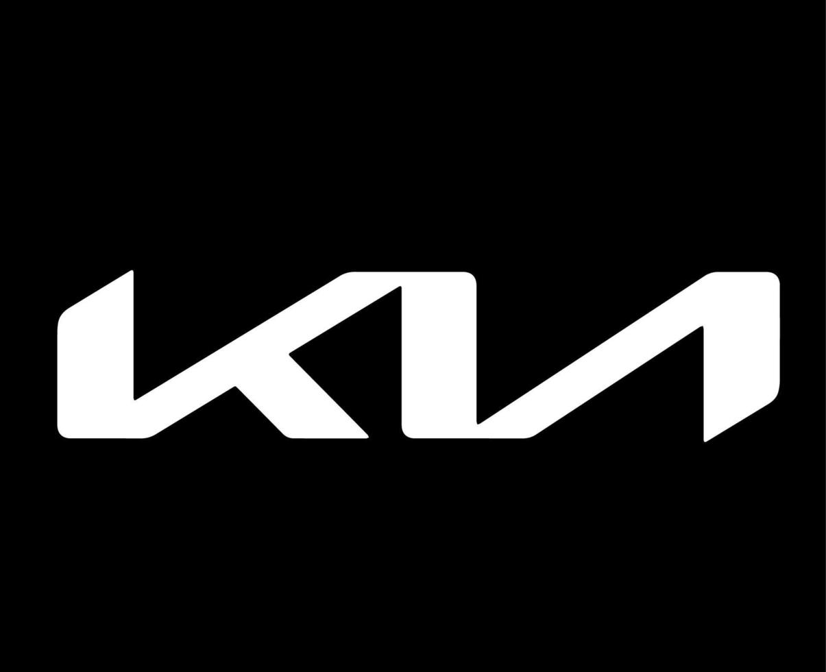 kia merk logo auto symbool wit ontwerp zuiden Koreaans auto- vector illustratie met zwart achtergrond