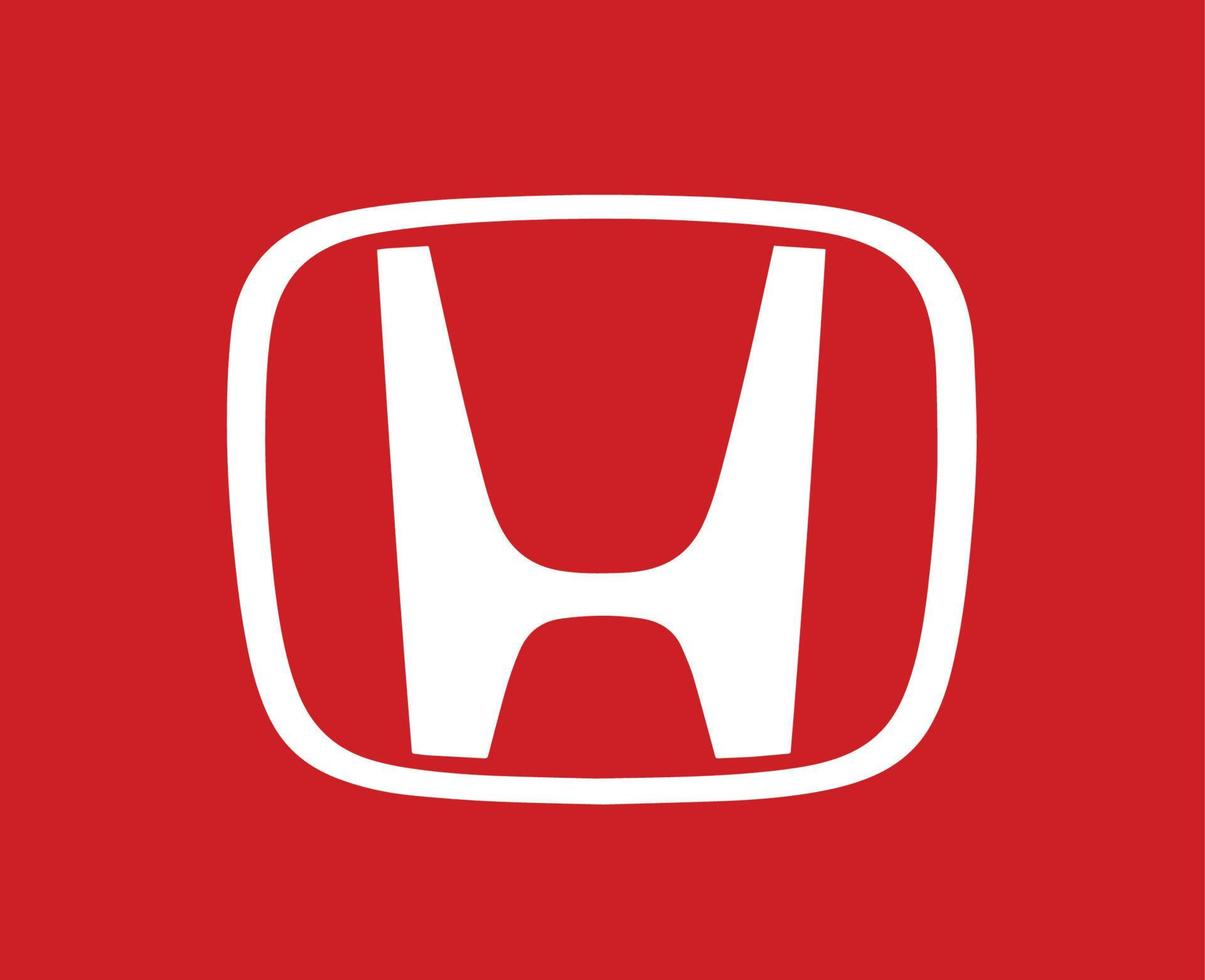 honda logo merk symbool wit ontwerp Japan auto auto- vector illustratie met rood achtergrond