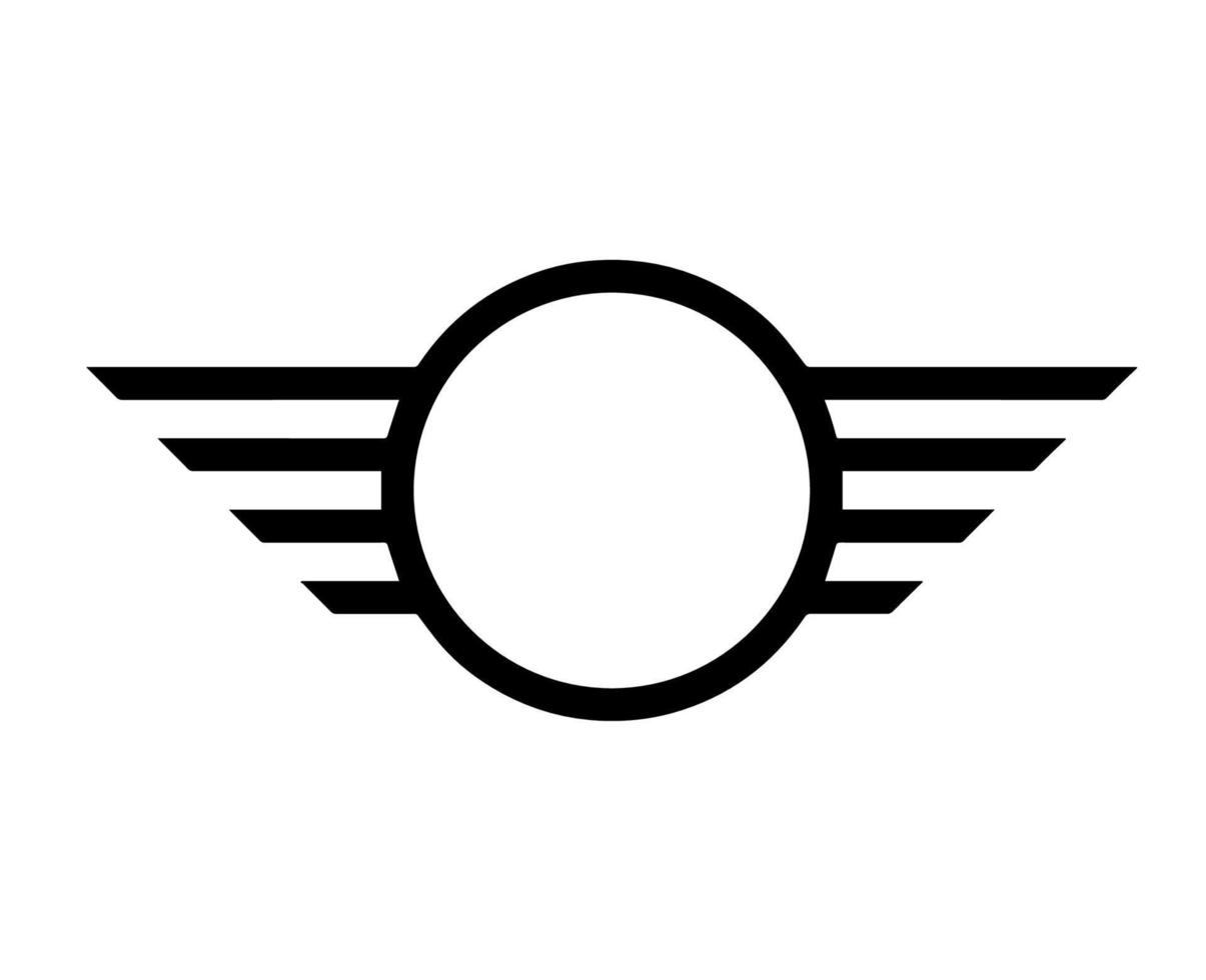 mini merk logo auto symbool zwart ontwerp Duitse auto- vector illustratie