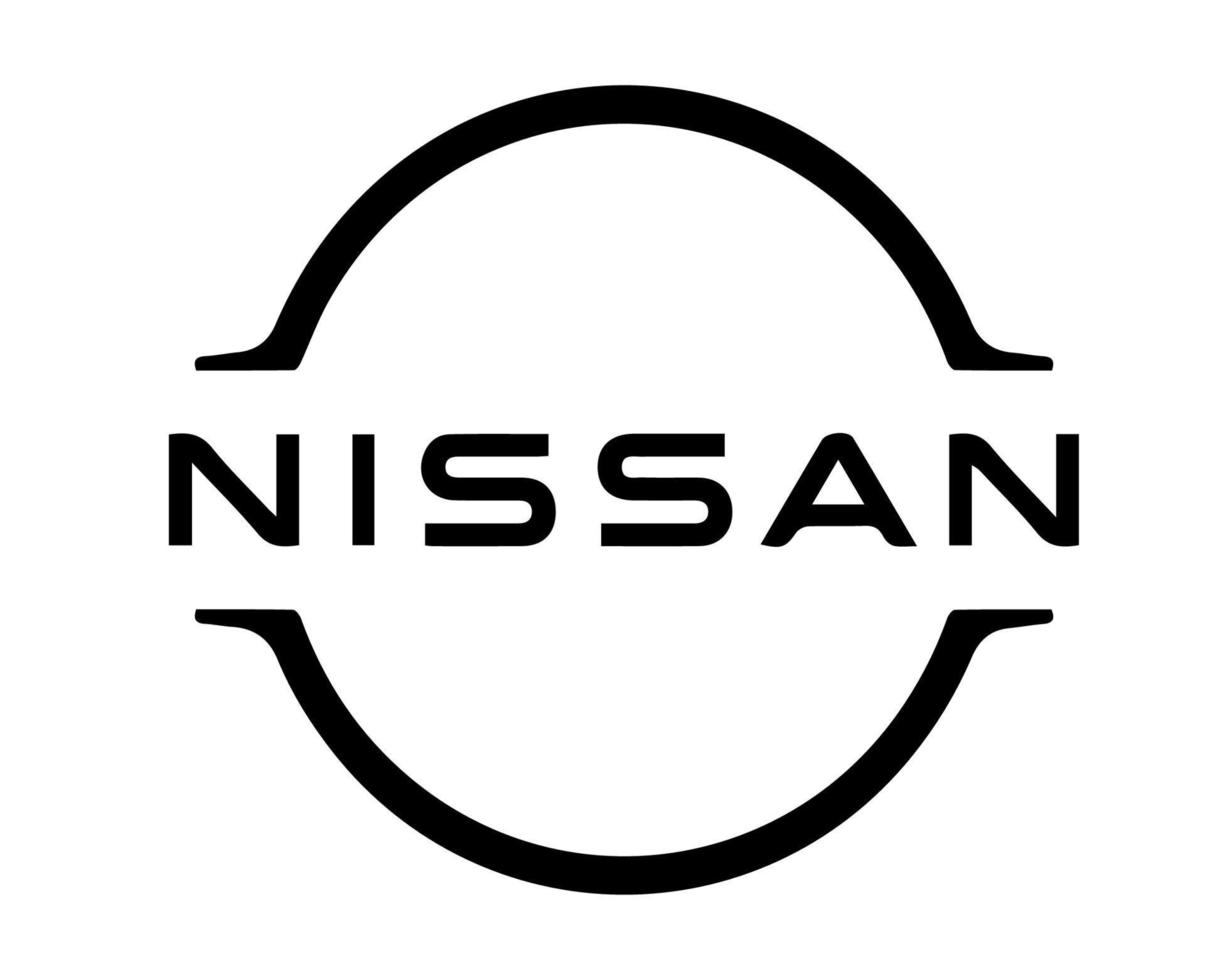 nissan merk logo auto symbool zwart ontwerp Japan auto- vector illustratie