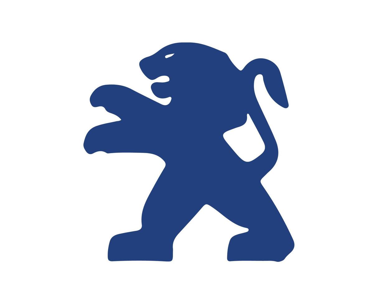 peugeot logo merk symbool blauw ontwerp Frans auto auto- vector illustratie