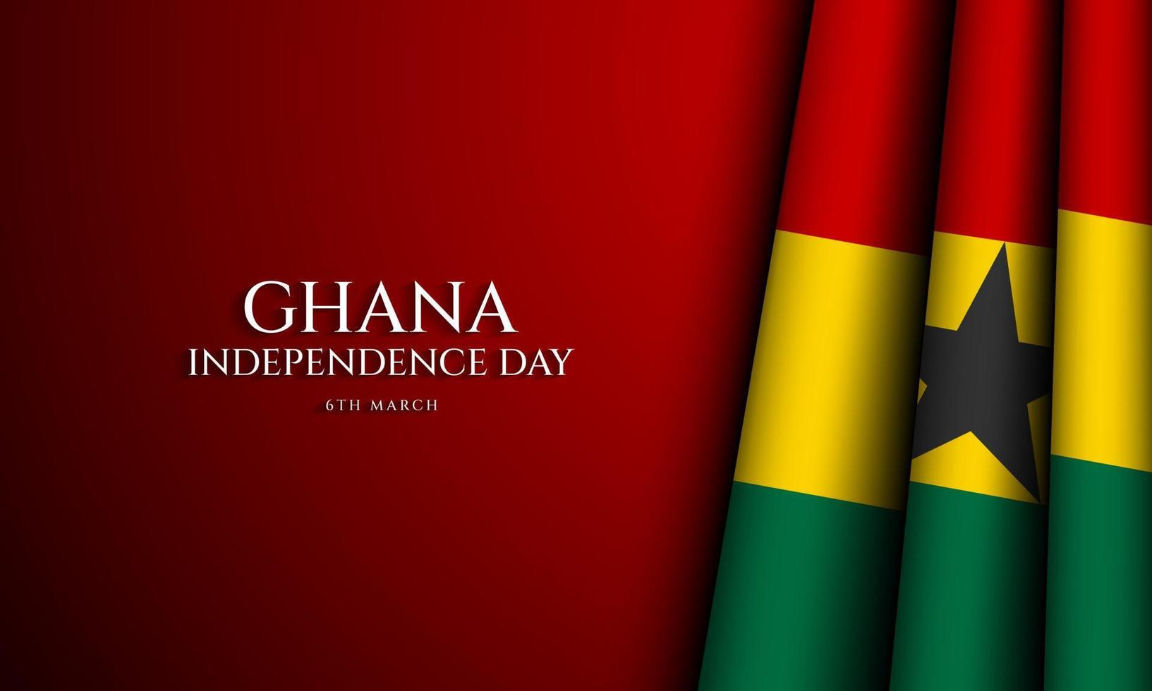 ghana onafhankelijkheidsdag achtergrondontwerp. vector