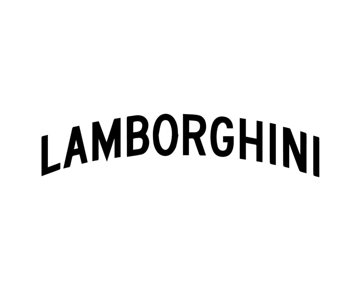 lamborghini merk logo auto symbool naam zwart ontwerp Italiaans auto- vector illustratie