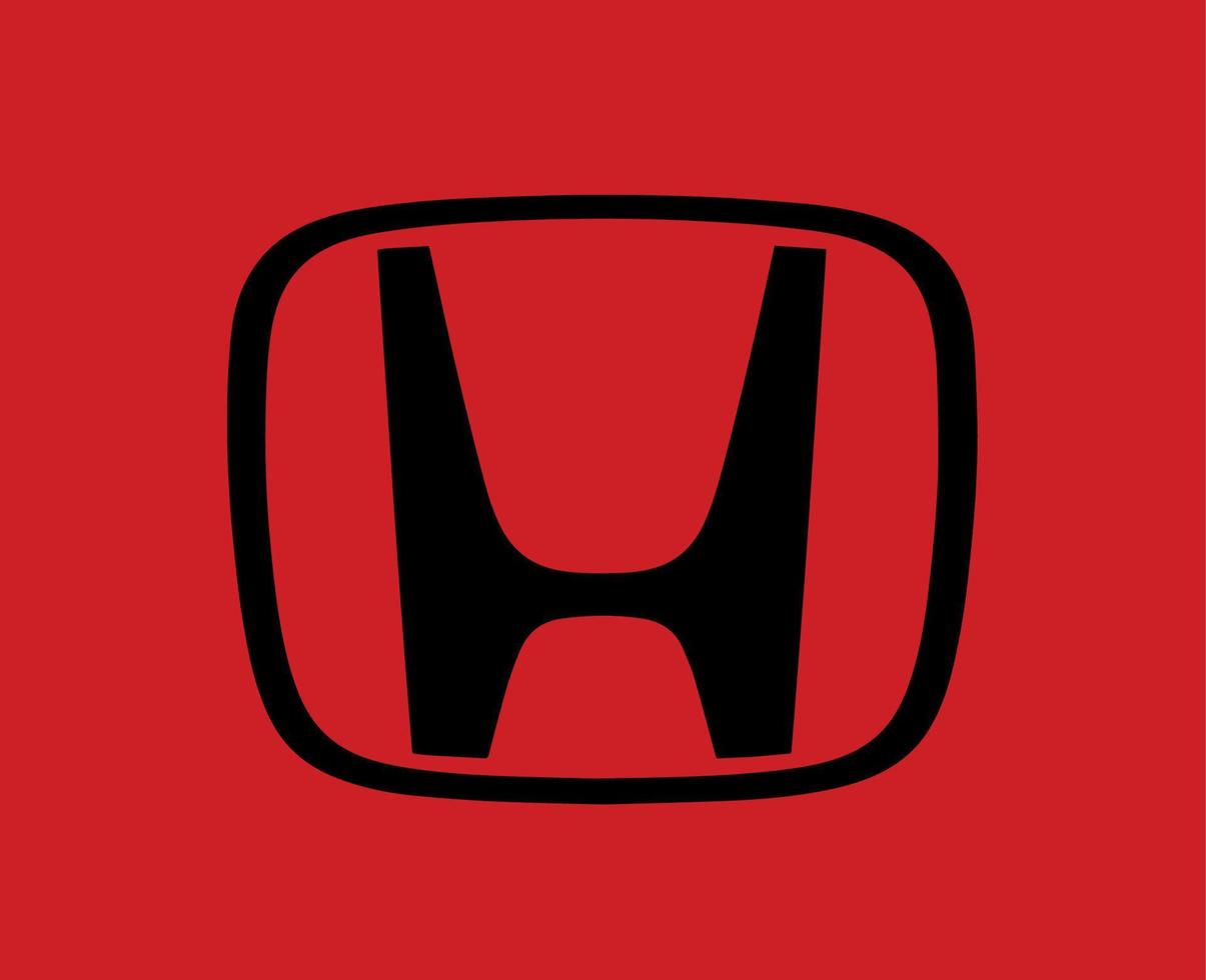 honda logo merk symbool zwart ontwerp Japan auto auto- vector illustratie met rood achtergrond