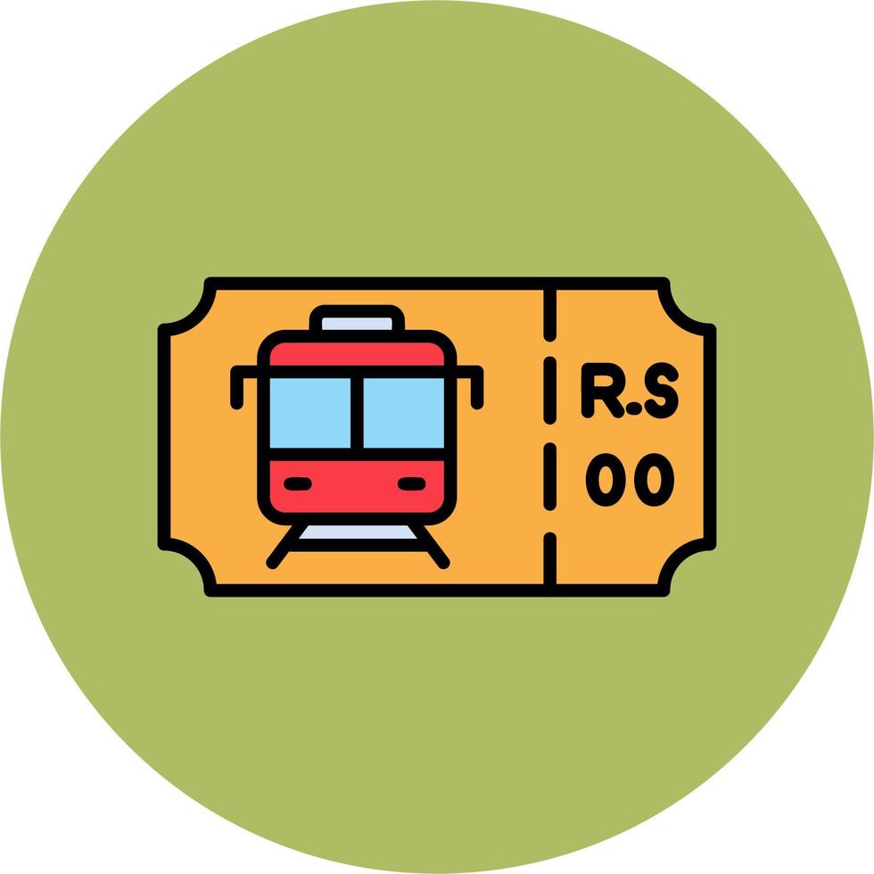 trein ticket vector icoon
