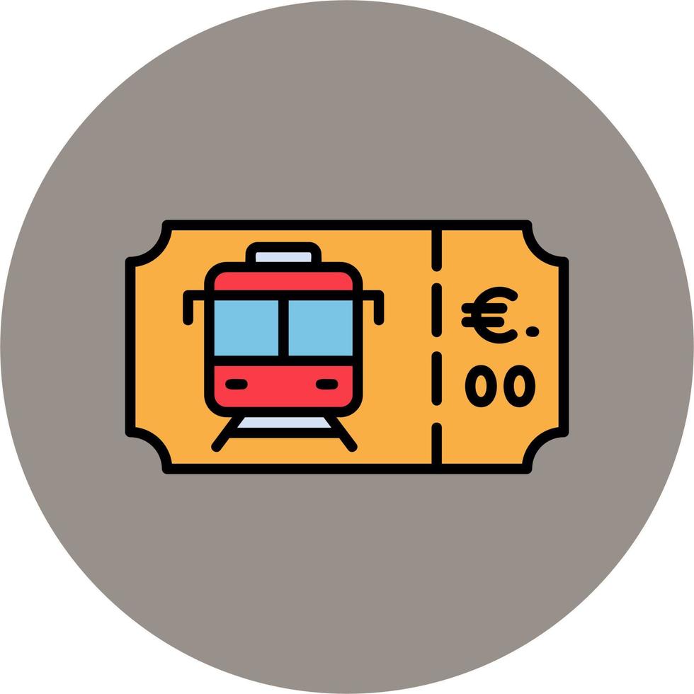 trein ticket vector icoon