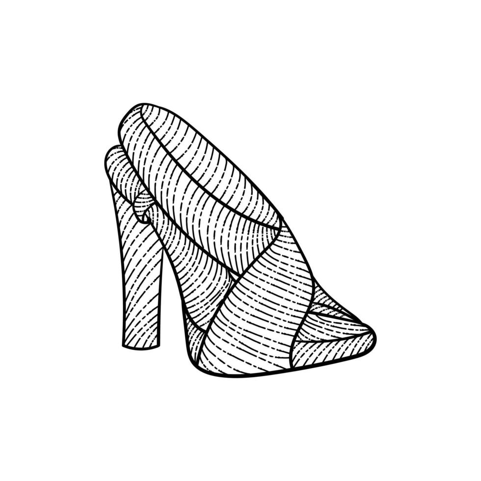 slippers hoog hakken dame elegant creatief ontwerp vector