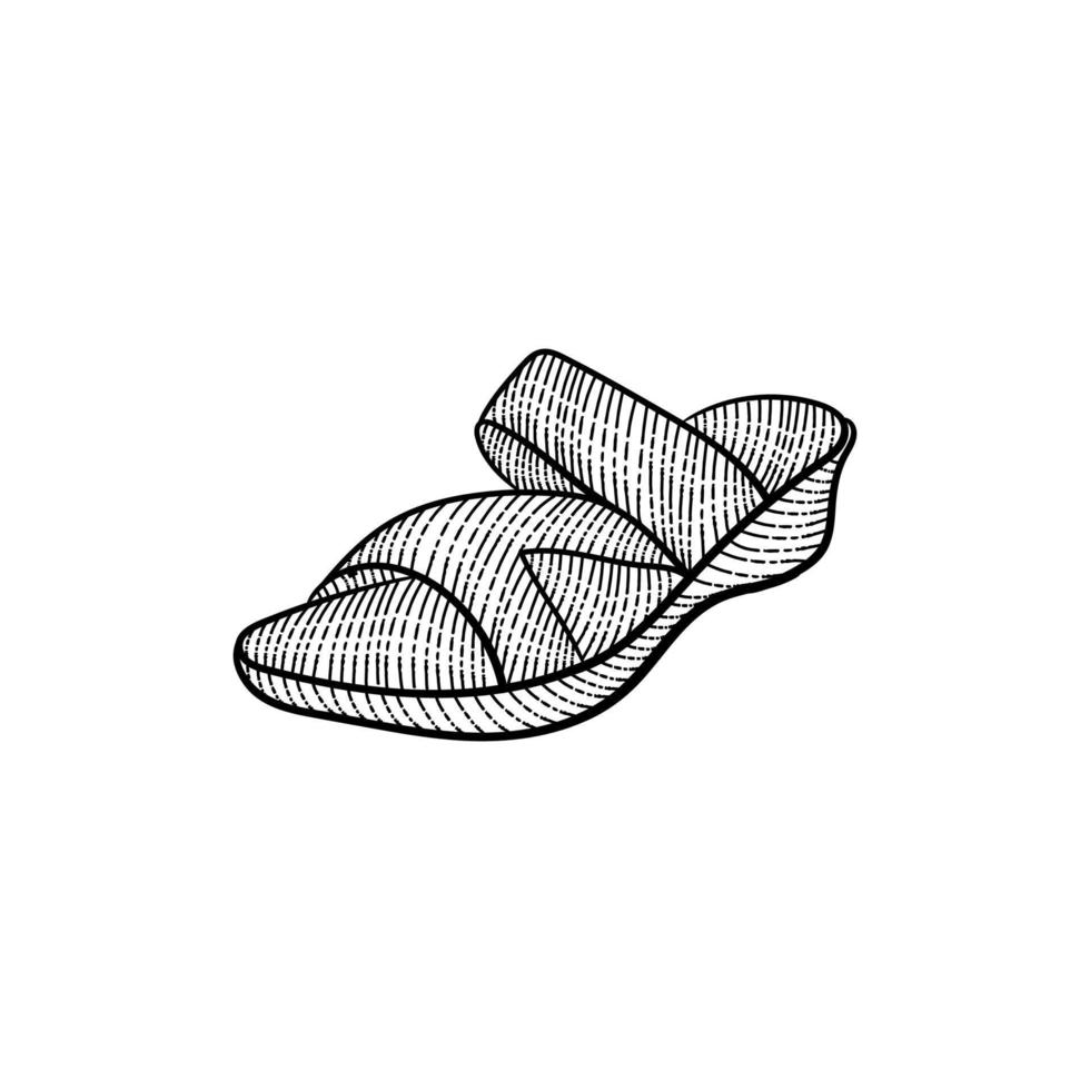 schoonheid slippers lijn wijnoogst illustratie ontwerp vector