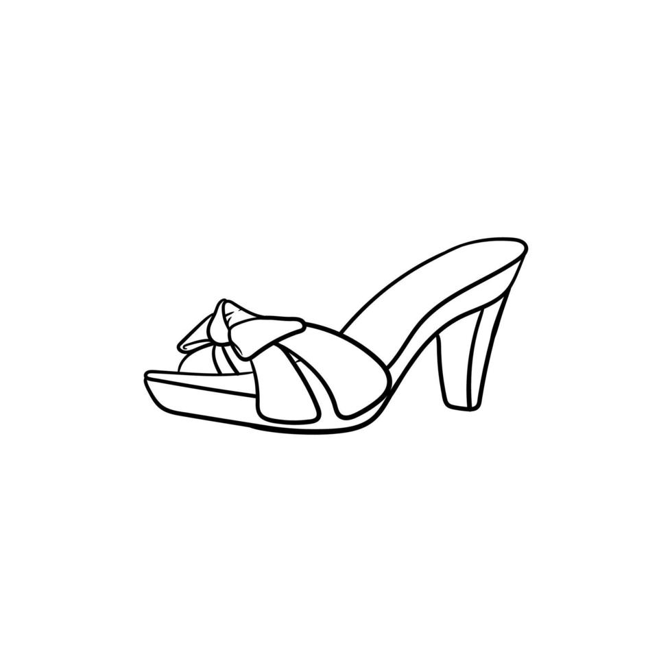 slippers lijn Dames illustratie creatief ontwerp vector
