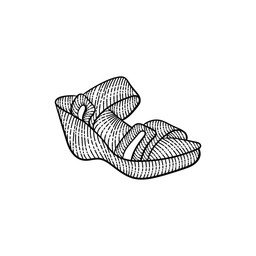 hakken schoenen vrouw wijnoogst kunst ontwerp vector