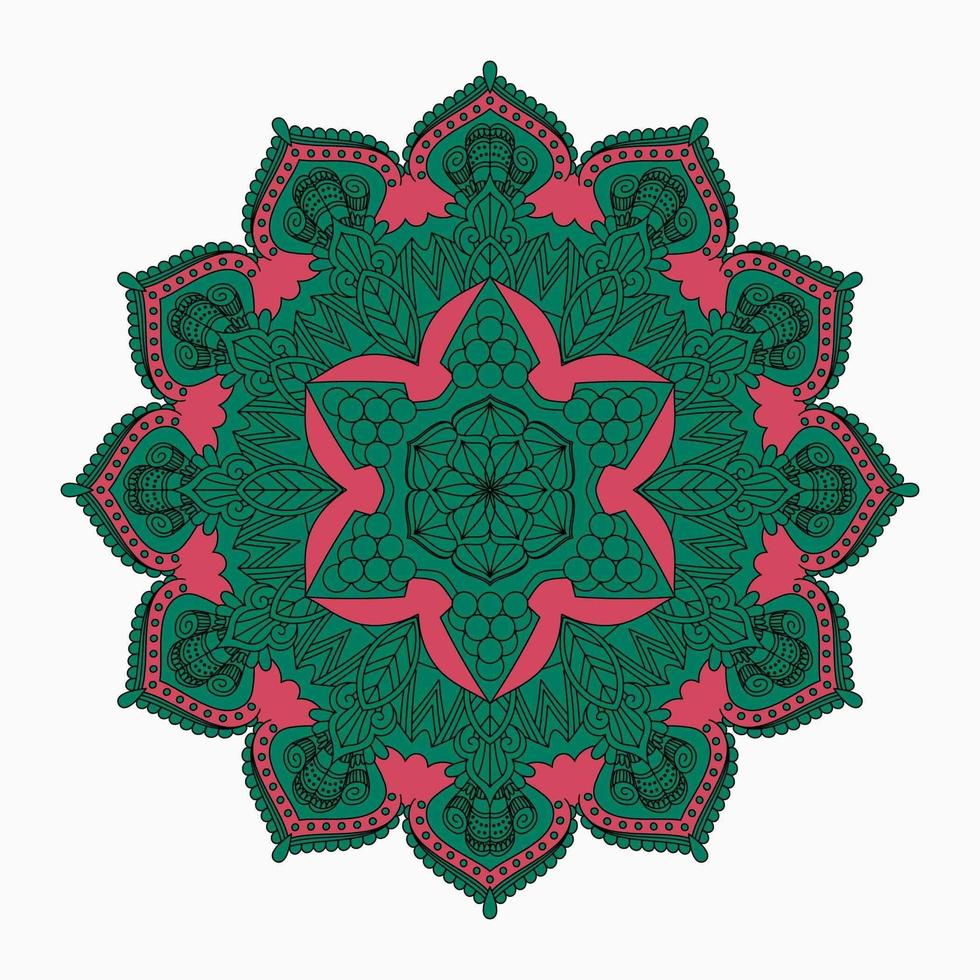 cirkelvormig patroon in de vorm van mandala, decoratief ornament in oosterse stijl, sier mandala ontwerp achtergrond gratis vector