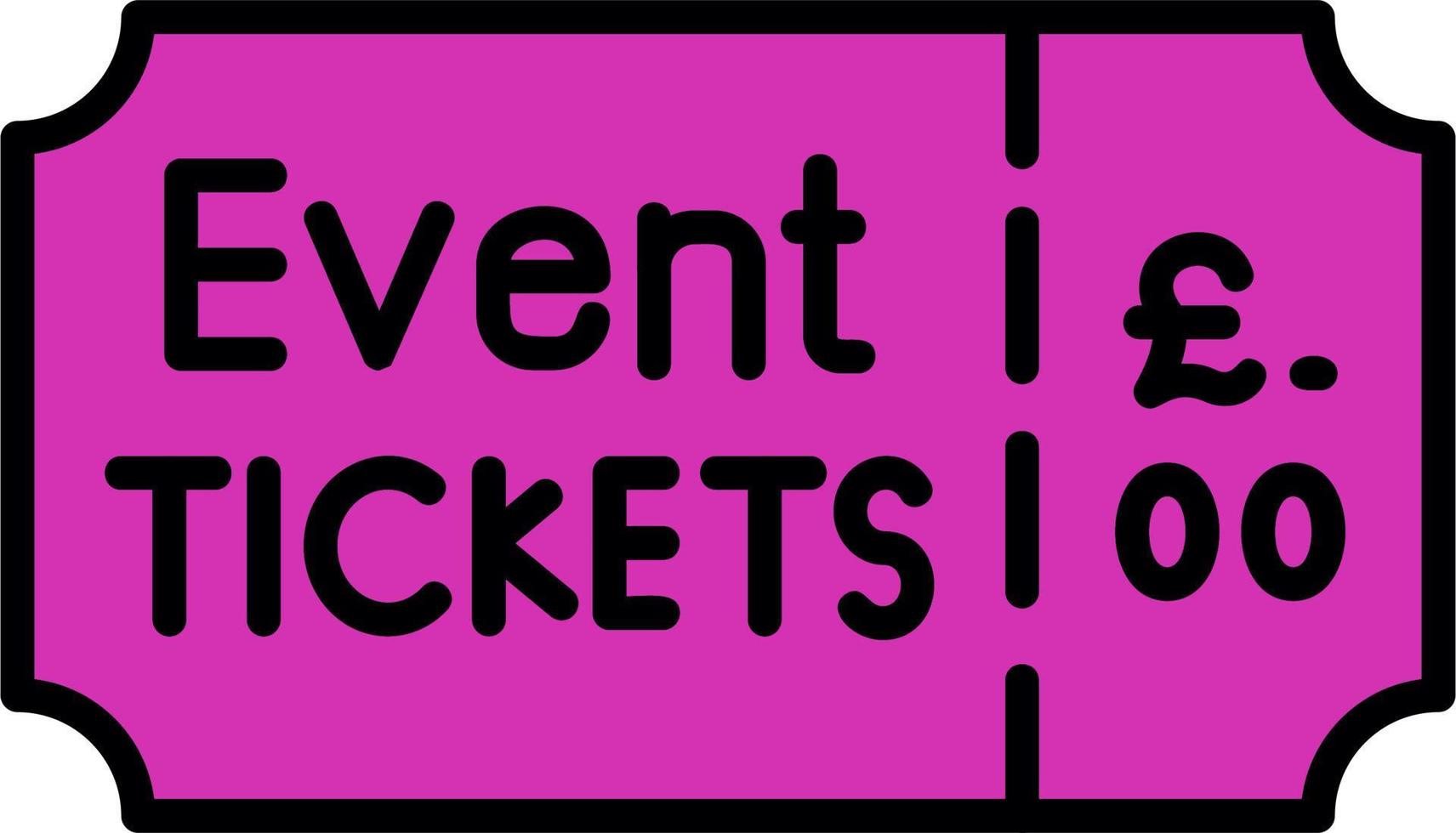 evenement ticket vector icoon