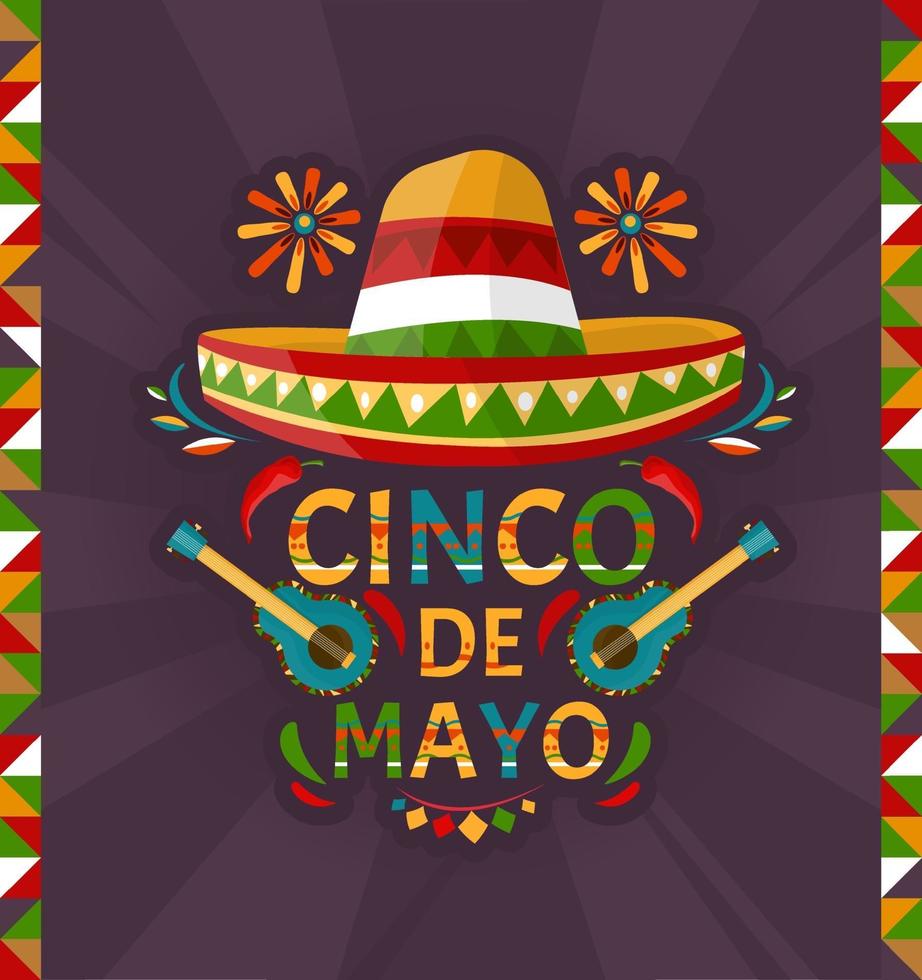 cinco de mayo. 5 mei, vakantie in mexico. cartoon stijl. vector banner.