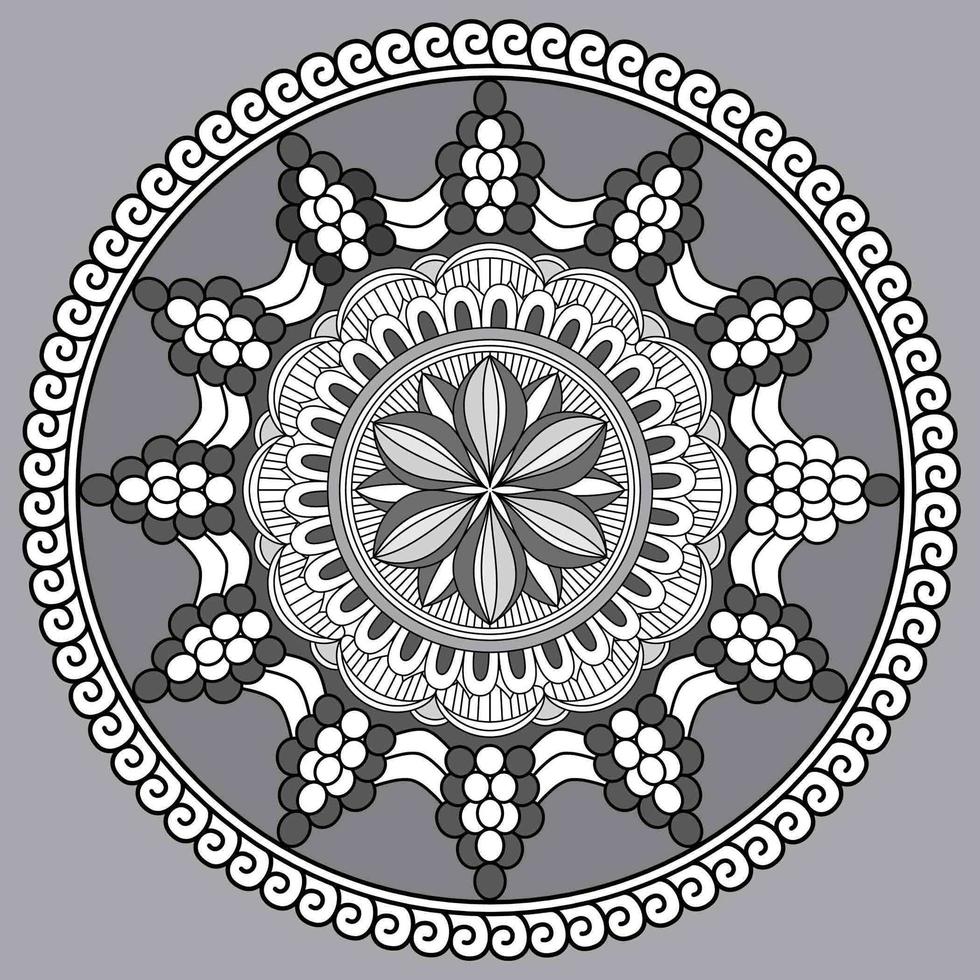 cirkelvormig patroon in de vorm van mandala, decoratief ornament in oosterse stijl, sier mandala ontwerp achtergrond gratis vector