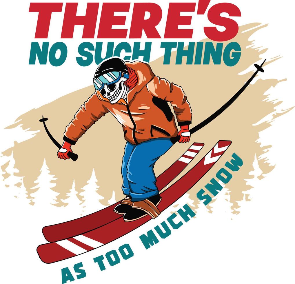 vector illustratie van een snowboarden schedel. geschikt voor t-shirt ontwerp, sticker, poster, enz. extreem thema, winter spellen, buitenshuis avontuur