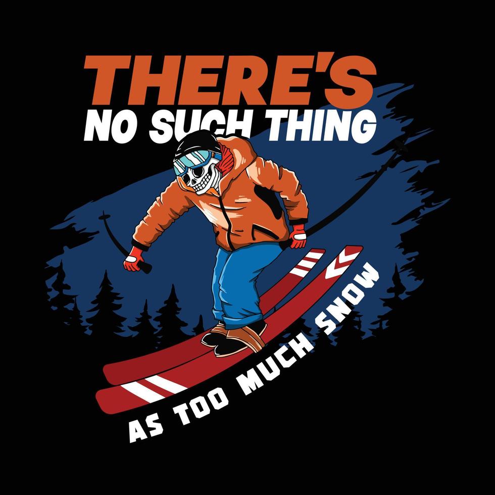 vector illustratie van een snowboarden schedel. geschikt voor t-shirt ontwerp, sticker, poster, enz. extreem thema, winter spellen, buitenshuis avontuur